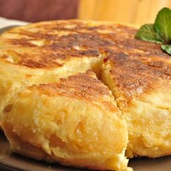 cunha de tortilha de batata, pÃo de madre